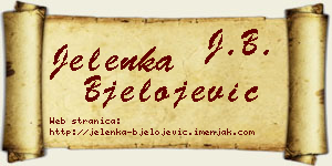 Jelenka Bjelojević vizit kartica
